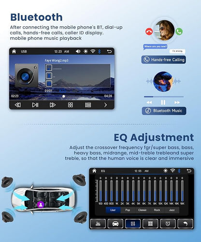 2 DIN Car Stereo Wireless Carplay&Android Auto, USB-C Head Unit 7” Touch Screen - Image 6