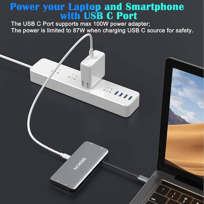 USB C Hub Multiport Adapter - 10 in 1 Portable Dongle - Image 3