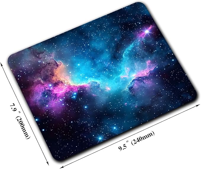 Blue Galaxy Space Mouse Pads for Desk, Portable Wireless Computer Mouse pad - Image 2