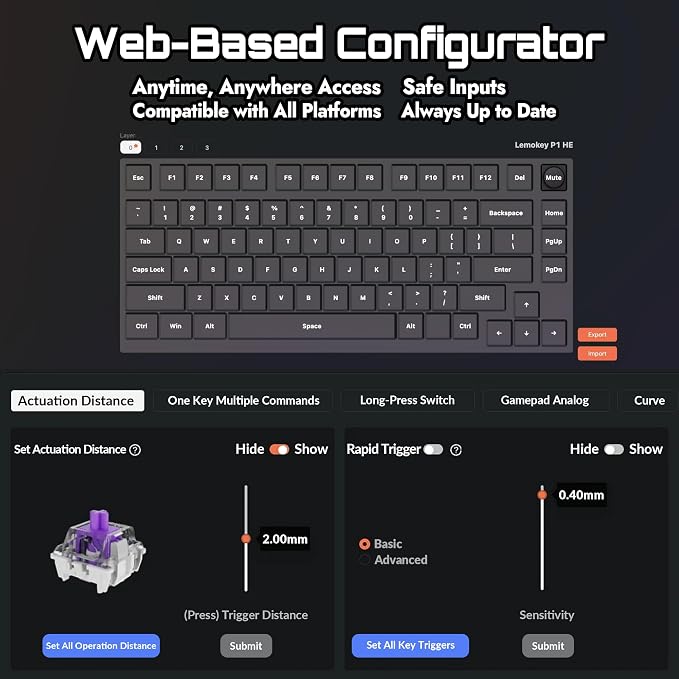 P1 HE 75% Wireless Custom Mechanical Gaming Keyboard - Image 6
