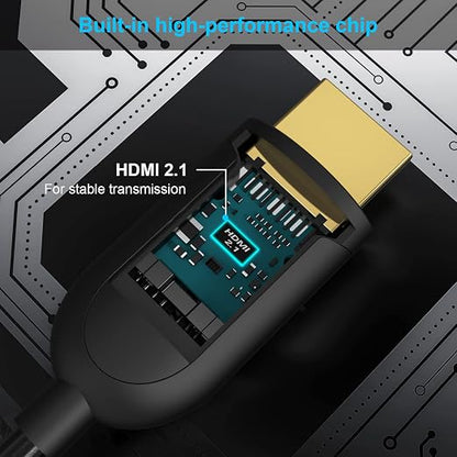 10K 8K HDMI 2.1 Cable Fiber Optic 6.6ft, 48Gbps Ultra High Speed HDMI Cable - Image 2
