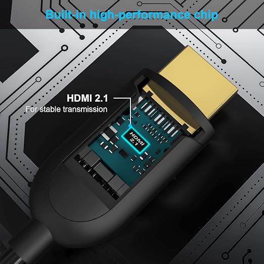 10K 8K HDMI 2.1 Cable Fiber Optic 25ft, 48Gbps Ultra High Speed HDMI Cable - Image 2