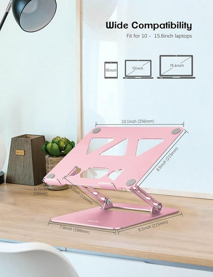 Laptop Stand Holder, Adjustable Desk Laptop Riser, Foldable Notebook Computer - Image 5