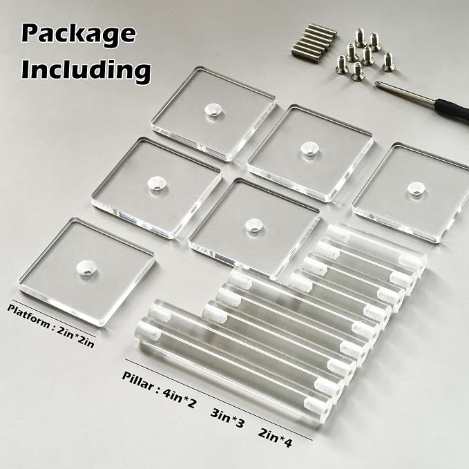 AAiphuwew 3pcs Combat Risers for Flying Miniatures, Adjustable Height - Image 4