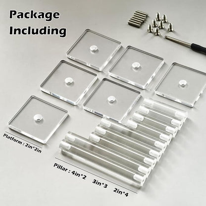 AAiphuwew 3pcs Combat Risers for Flying Miniatures, Adjustable Height - Image 4