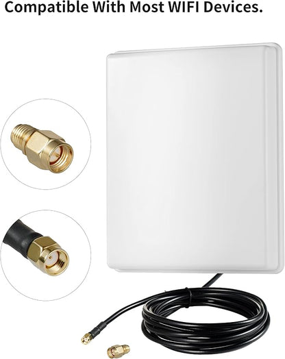 Outdoor 15dBi Dual Band WiFi 2.4GHz 5GHz 5.8GHz Long-Range Directional Panel - Image 7