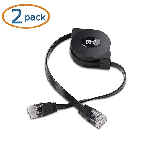 Cable Matters 2-Pack Retractable Ethernet Cable 3ft Supporting 10/100/1000 Mbps - Image 2
