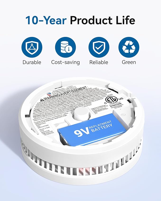 SITERWELL12 Pack Smoke Detector, 10 Year Product Life Fire Alarm - Image 4