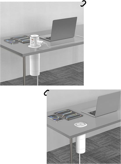 Jgstkcity Pop Up Outlet for Countertop 3.15-inch Desk Wire Hole Insert - Image 3