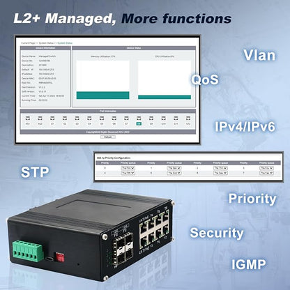 Industrial Managed 8-Port 10/100/1000Base-T PoE Switch - Image 3