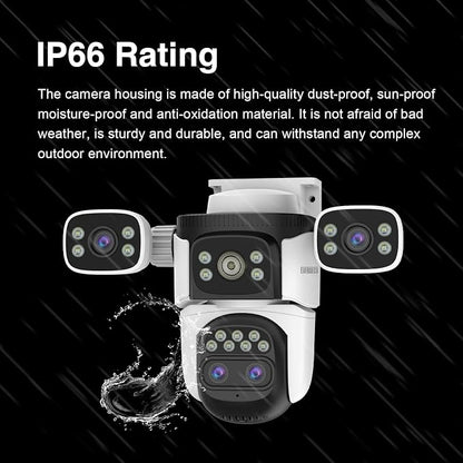 EVERSECU 10x Hybrid Zoom Quad Lens WiFi PTZ Security Camera, Triple Cameras in - Image 8