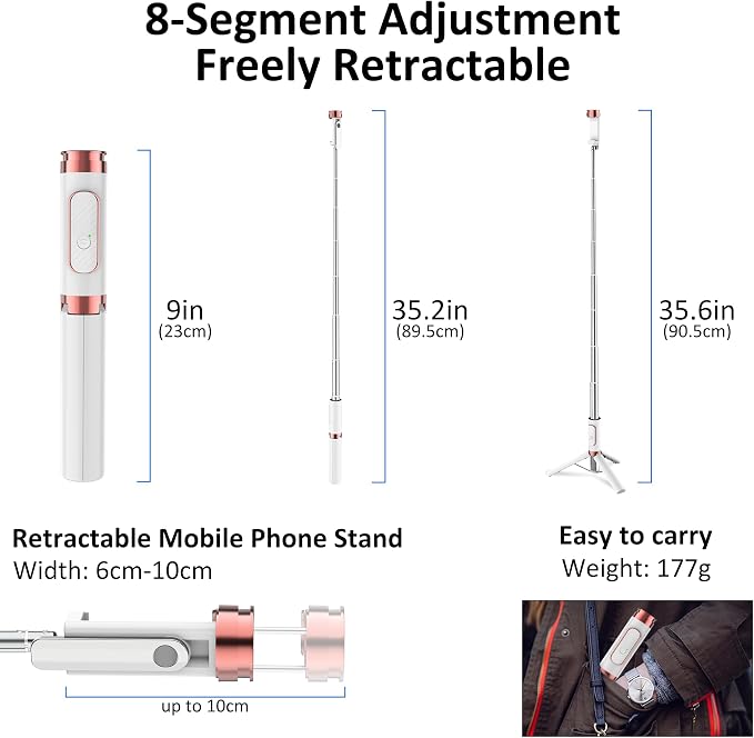 Aluminum Alloy Selfie Stick Tripod - Image 5