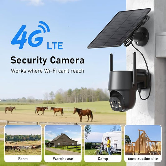 SEHMUA No WiFi Security Camera, 4G LTE Cellular Security Cameras Outdoor - Image 2