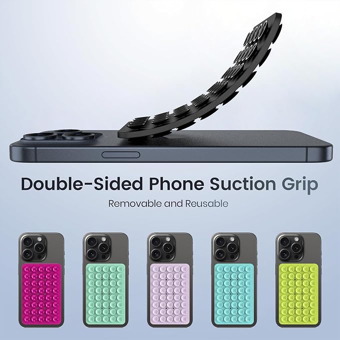 Silicone Double Sided Suction Phone Case Mount, Detachable Hands Free & Strong - Image 6