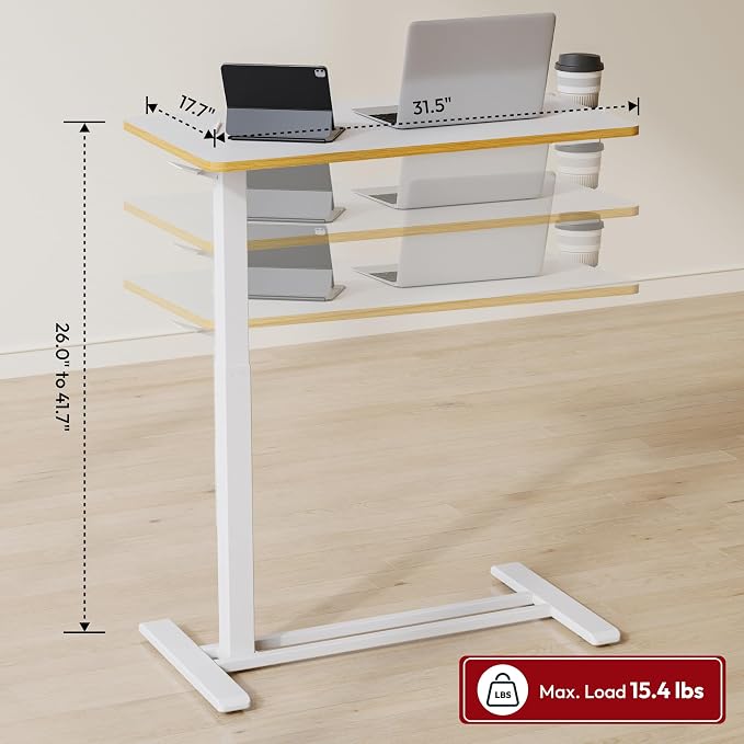 SANODESK Medical Adjustable Overbed Bedside Table - Image 9
