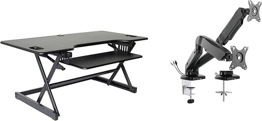 Rocelco 46" Large Height Adjustable Standing Desk Converter by Rocelco