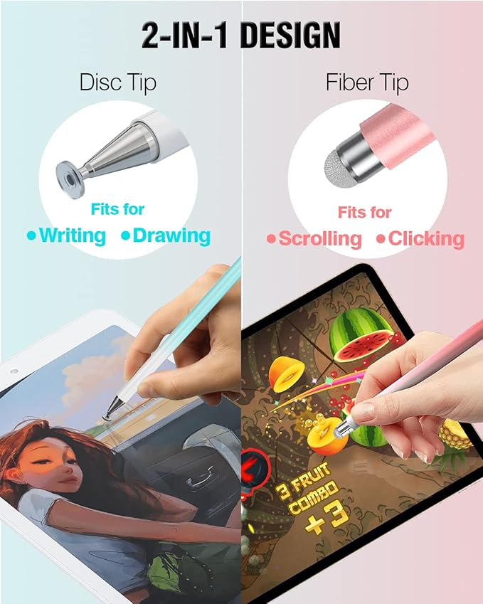 Stylus Pens for Touch Screens, 2 in 1 High Precision Universal Stylus Pen for - Image 2