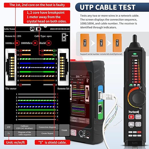 Multifunction Network Caber Tester, UTP Ethernet Cable Tester, Cable Tracer - Image 3