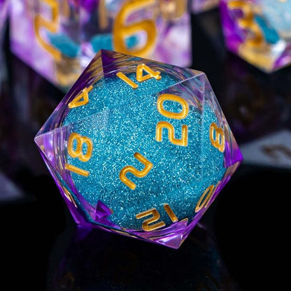 ARUOHHA Liquid Core DND Dice Set, Role Playing Dice Set D20 D12 D10 D8 D6 D4 - Image 3