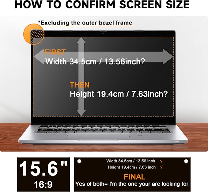 Mamol 15.6 Inch Laptop Privacy Screen Filter - Image 6