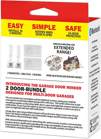 Garage Door Minder® 2 Door + 2 Room Combo Pack. 100% Wireless. No Wi-Fi. - Image 7
