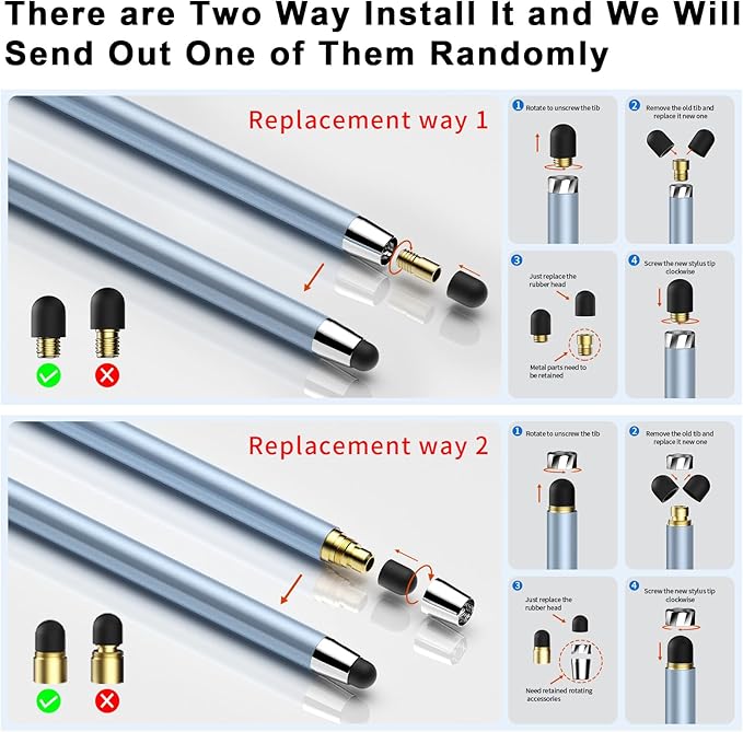 10 PCS Stylus, Stylus Pen for Touchscreen, Stylus 2-in-1 High Sensitivity & - Image 5