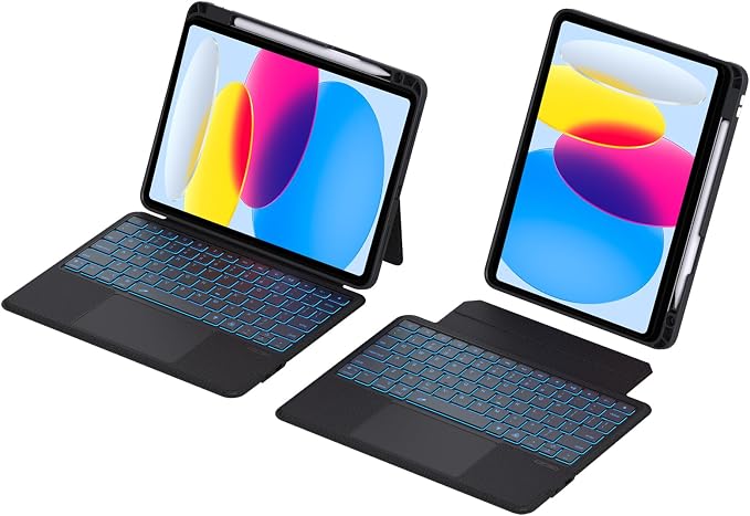 Detachable Keyboard Case for iPad 10th Gen & 11th Gen, Slim Cover by SmartKeyboardCase