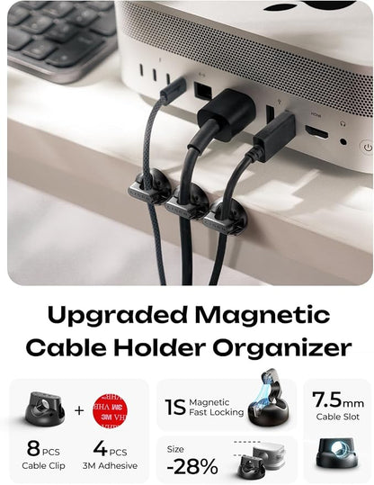 8 Pack Charging Cord Organizer LISEN Magnetic Charging Cord Holder, Easy Open - Image 2