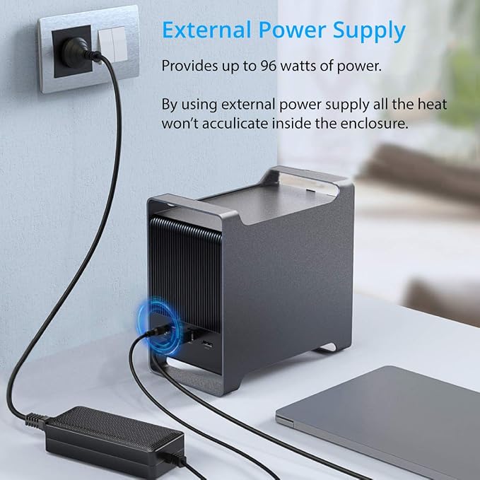 Syba 5 Bay 2.5" and 3.5" SATA HDD External USB 3.0 / eSATA RAID Hard Drive - Image 6
