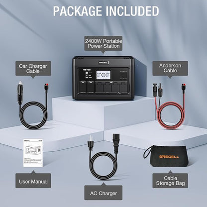 Portable Power Station 2400W, 1843Wh LiFePO4 Solar Generator UPS Home Battery - Image 9