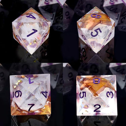 Haxtec DND Dice Set Rose Flower Sharp Edge Dice - Image 6