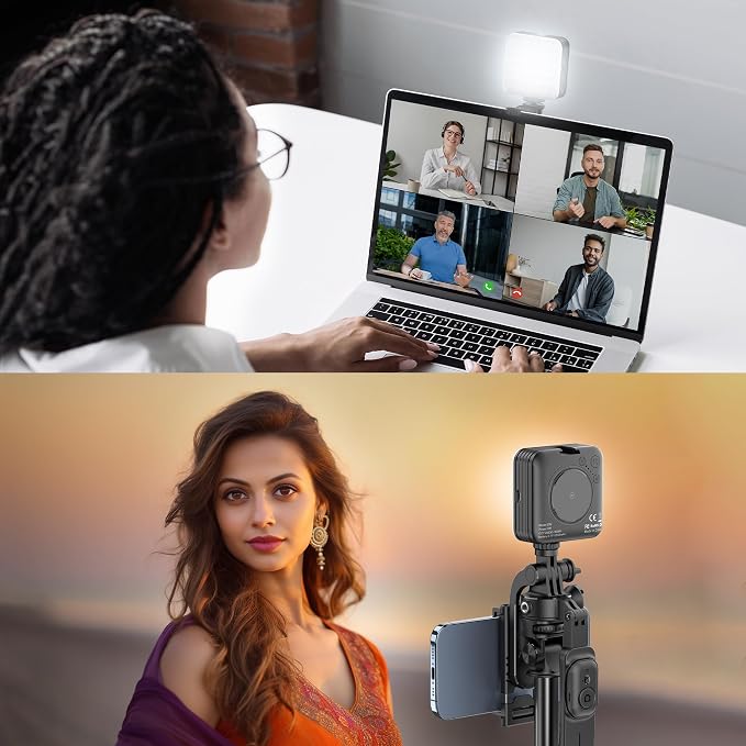 80 LED Selfie Light with 3 Modes, Portable Phone Light with Clip & 1/4 in Screw - Image 9