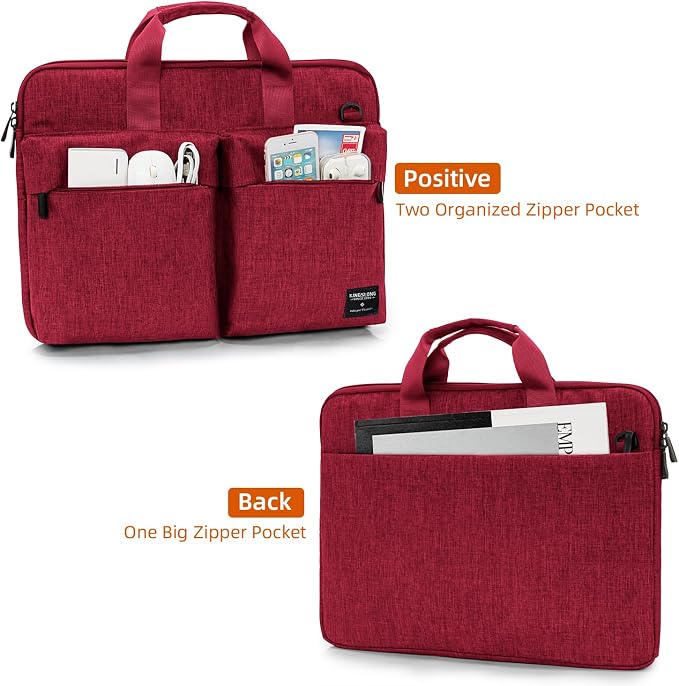 KINGSLONG Slim 17.3 inch Laptop Bag Sleeve Carrying Case - Image 3