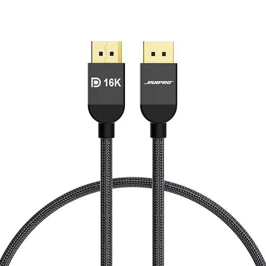 RUIPRO DisplayPort Cable 2.1, 16K DP Cable 6.6ft, Supports 80Gbps, 4K@240Hz by RUIPRO-ProfessionalQualityVideoandAudioYouCanSeeandHear
