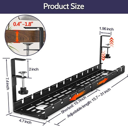 Shikha 2 Pack Cable Management Under Desk, 15.7"-31" Retractable Cable - Image 4