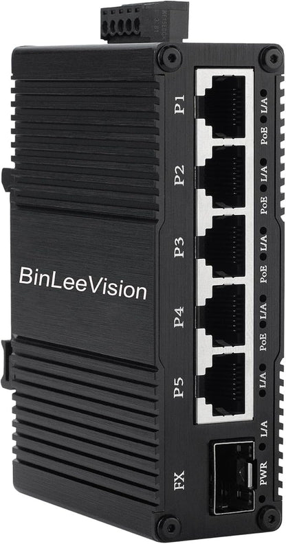 Industrial Mini Gigabit Ethernet Switch 5-Port RJ45 10/100/1000BASE-T+1-Port by Unknown