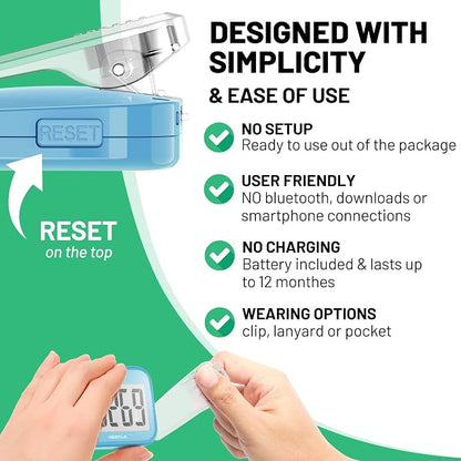 3D Pedometer for Walking, Simple Step Counter - Image 3