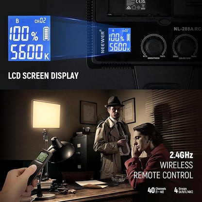 NEEWER 18" LED Video Light Panel Photography Lighting Kit - Image 3