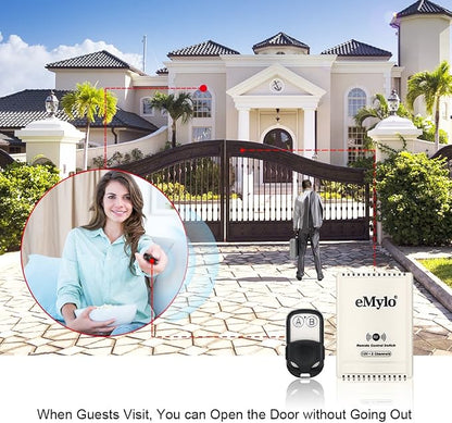 eMylo DC 12V 2CH RF Relay Smart Wireless Remote Control Light Switch Garage - Image 4
