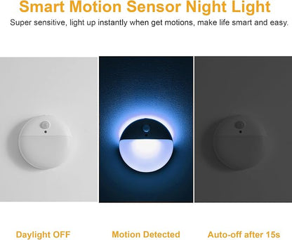 YUNLEX 2 Pack Azure Battery Night Light, Motion Activated Night Light, 2.6" - Image 3