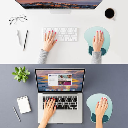 ITNRSIIET Ergonomic Mouse Pad, Cushioned Gel Wrist Rest, Non-Slip Base - Image 2