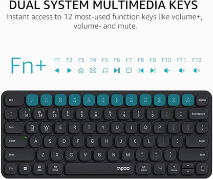 Rapoo 9010M Multi-Device Keyboard and Mouse Combo, 2.4GHz/Bluetooth 5.0/4.0 - Image 6