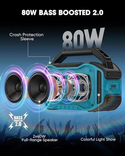 Speakers Bluetooth Wireless: 80W Loud Speaker - Image 2