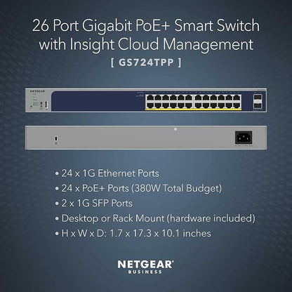 NETGEAR 26-Port PoE Gigabit Ethernet Smart Switch - Image 2