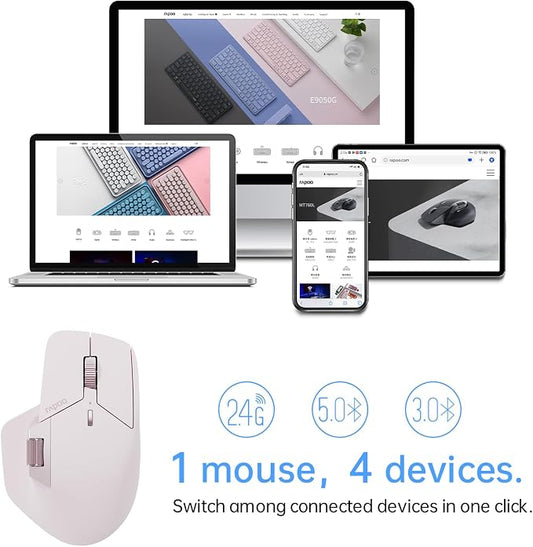 Rapoo MT760 Multi-Device Wireless Mouse, 11 Programmable Buttons, 4K DPI - Image 2