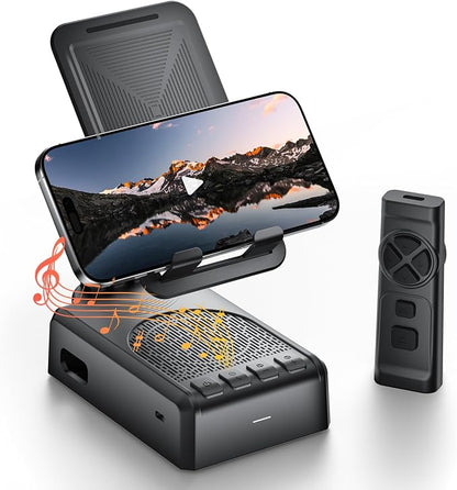 Cell Phone Stand with Bluetooth Speaker and Remote Control, Birthday Gift by HOIFA