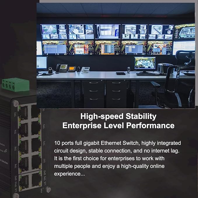 10-Port Gigabit Ethernet Switch, Industrial Design - Image 7