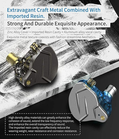 KZ ZSN Pro Dual Drivers 1BA 1DD in Ear Earphones HiFi Power Bass Earbuds - Image 5