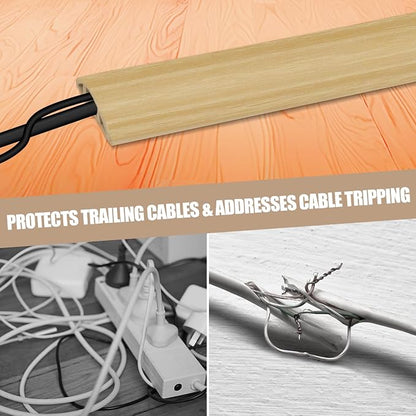 Floor Cord Cover Self Adhesive Cord Hider, 10FT Cable Management, Extension - Image 6