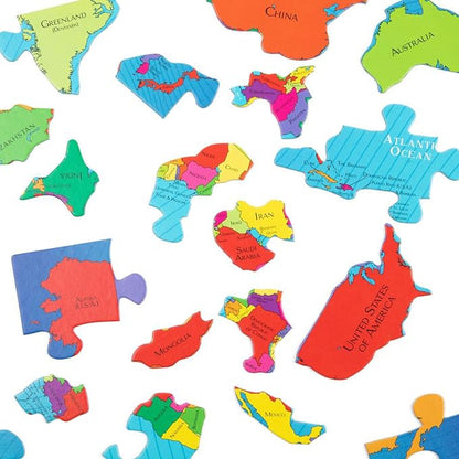 GeoToys GeoPuzzle, World Shaped Jigsaw Puzzles, Geography Game & Map Puzzle - Image 5